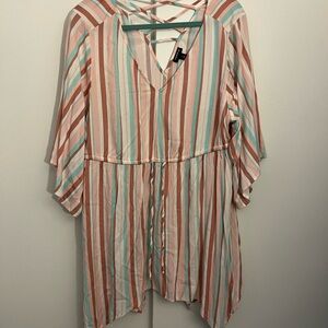 Torrid Multicolor Striped Blouse